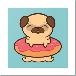 Cute and Kawaii Adorable Pug Posters and Art